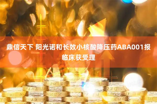鼎信天下 阳光诺和长效小核酸降压药ABA001报临床获受理